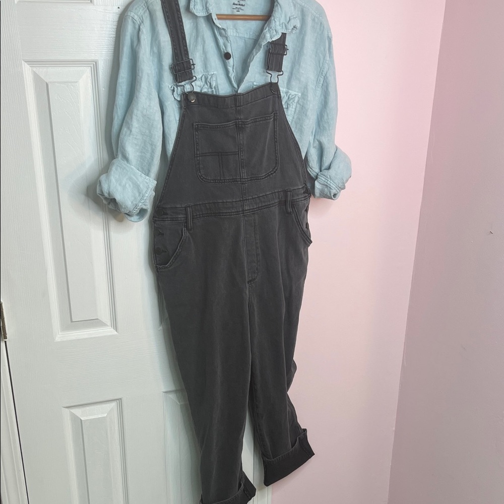 Black Overalls Sonoma Faded Stretch Size Medium